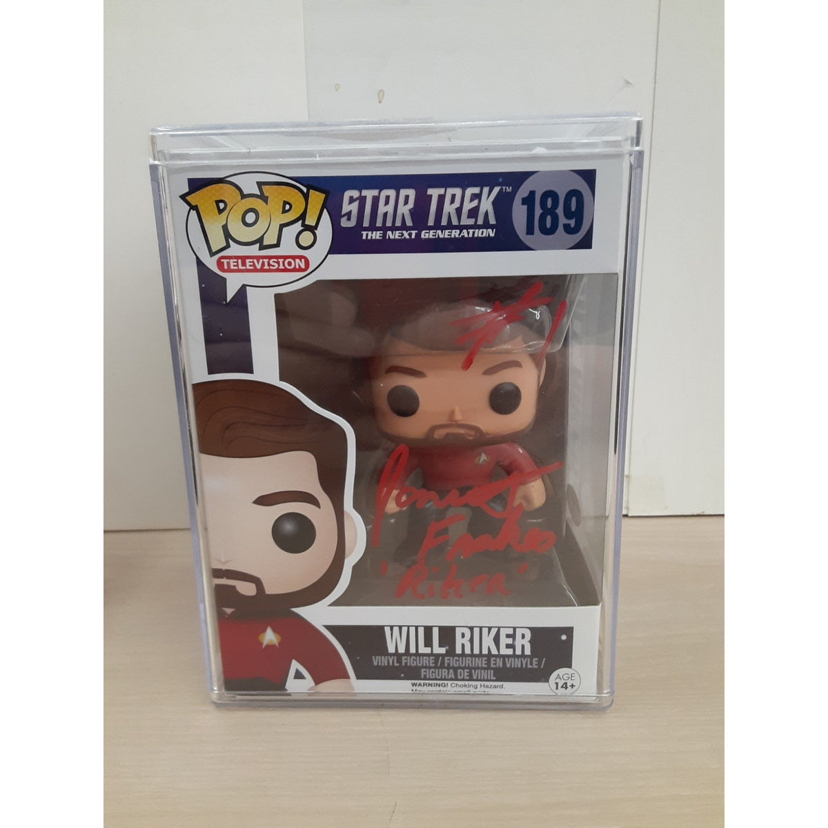 Funko Pop! Star Trek - Will Riker #189 Autograph Signed Jonathan Frakes JSA CoA