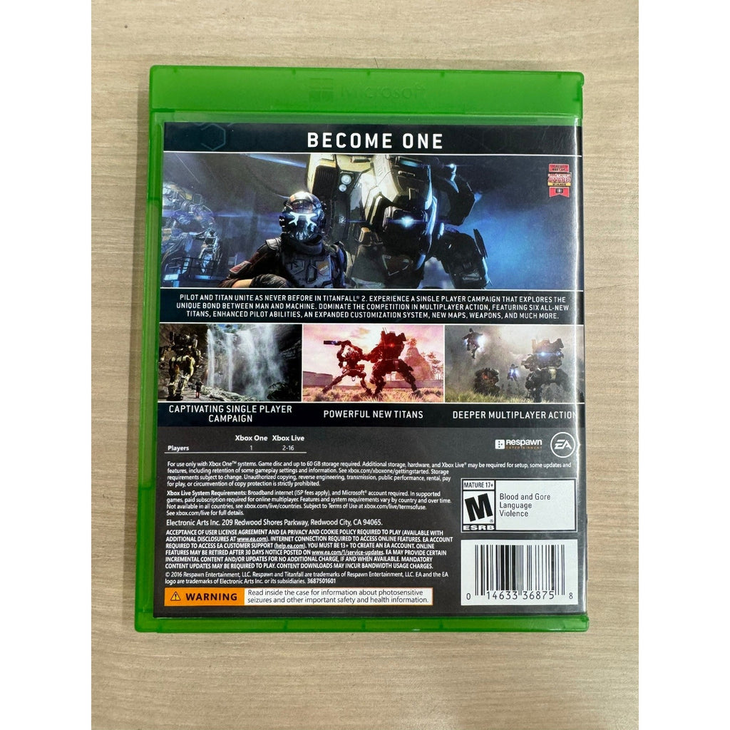 Titanfall 2 Xbox One Video Game Sci-Fi FPS Multiplayer Campaign