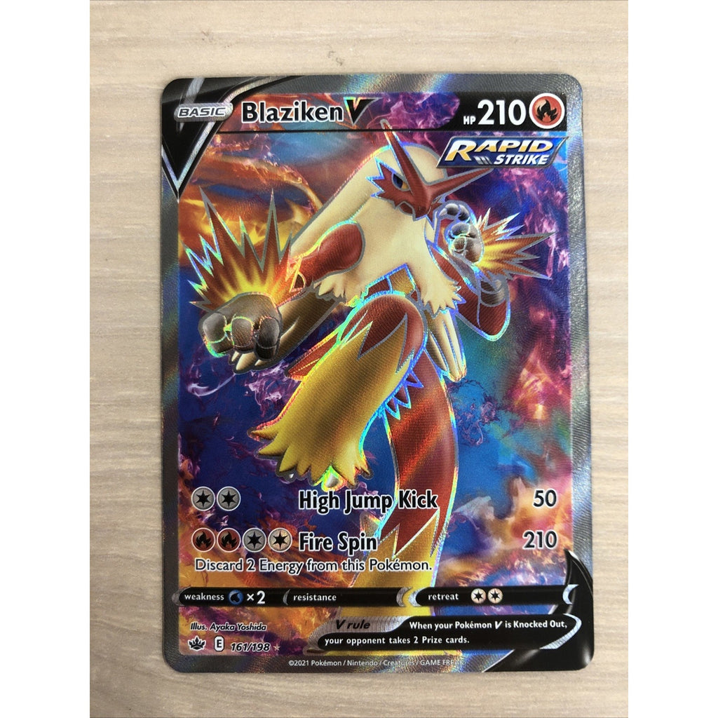 Blaziken V (Full Art) 161/198 Swsh06: Sword & Shield - Chilling Reign Holo