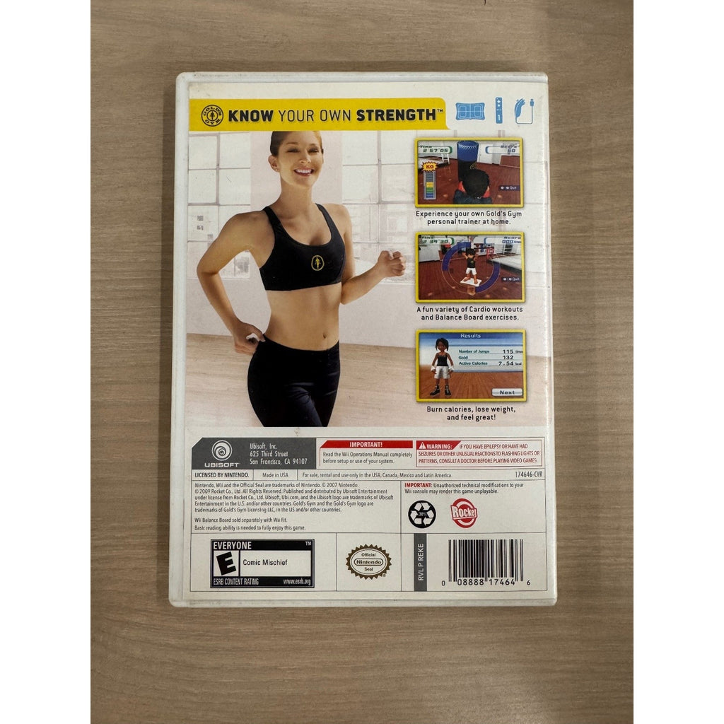 Gold's Gym Cardio Workout Wii Video Game Balance Board Compatible Fitness