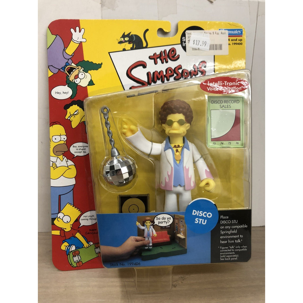 The Simpsons World Of Springfield Disco Stu Action Figure Playmates