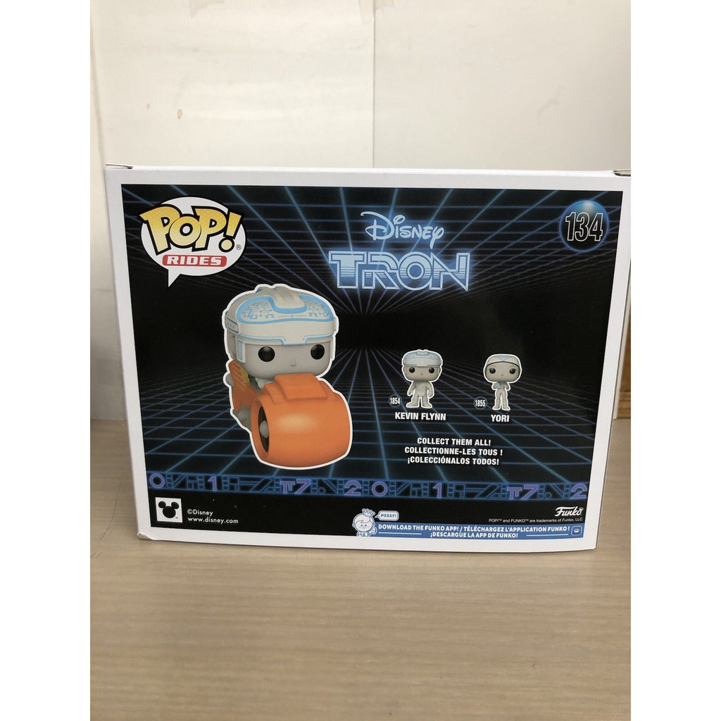 TRON - ON LIGHT CYCLE - #134 - SIGNED FUNKO POP - BRUCE BOXLEITINER - OCCM CoA
