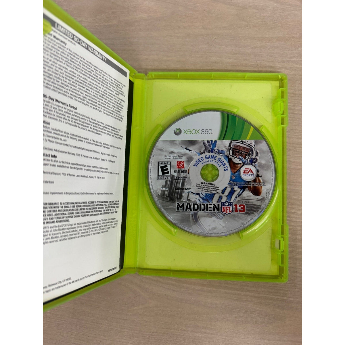 Madden NFL 13 Xbox 360 Video Game EA Sports Football NTSC Kinect
