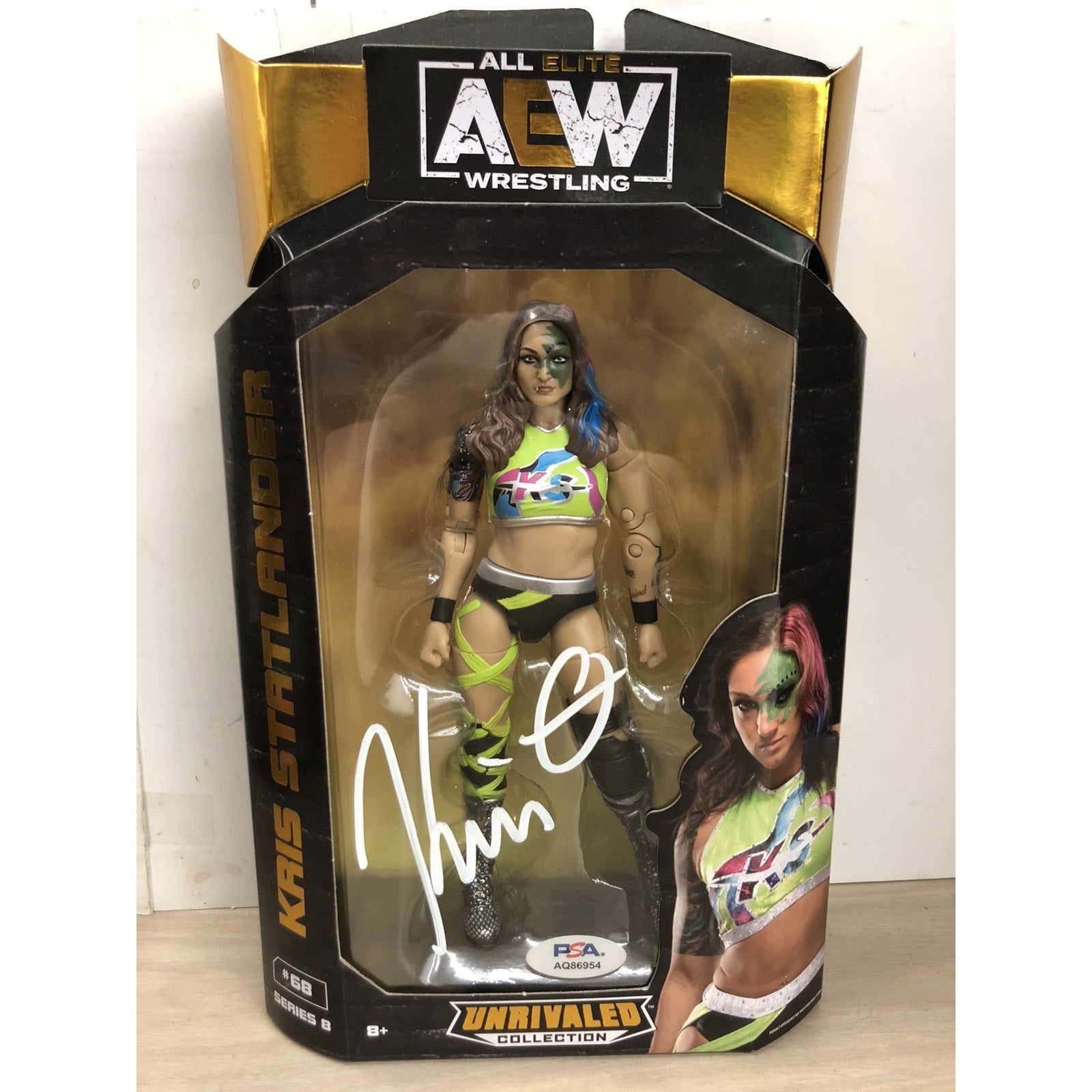 AEW Kris Statlander Signed Autograph All Elite Unrivaled WHITE INK W/ PSA COA