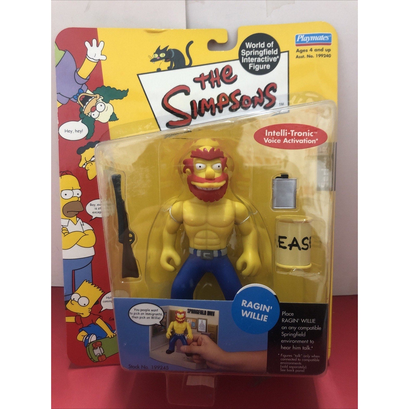 Playmates Toys Simpsons Series 8 Ragin Willie Action Figure