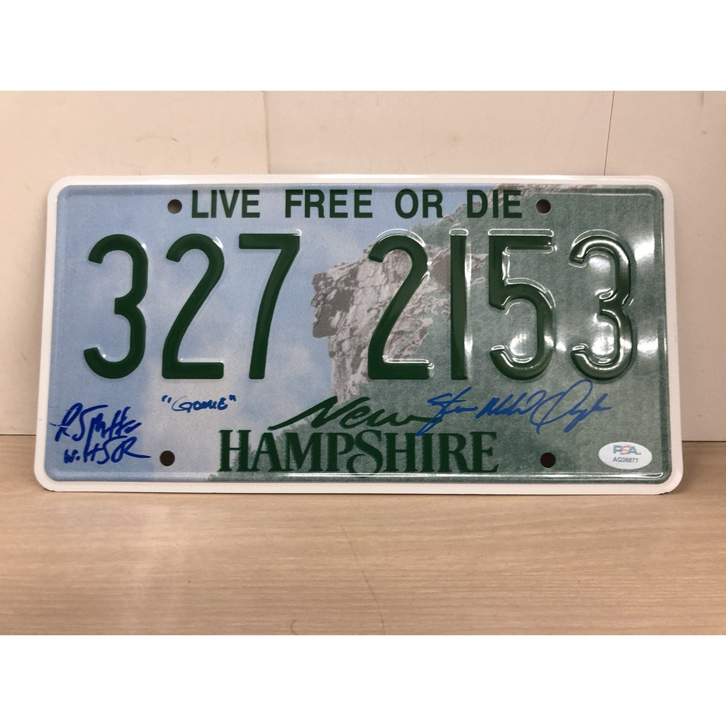 RJ Mitte & Steven Michael Quezada Signed License Plate Breaking Bad Auto PSA CoA