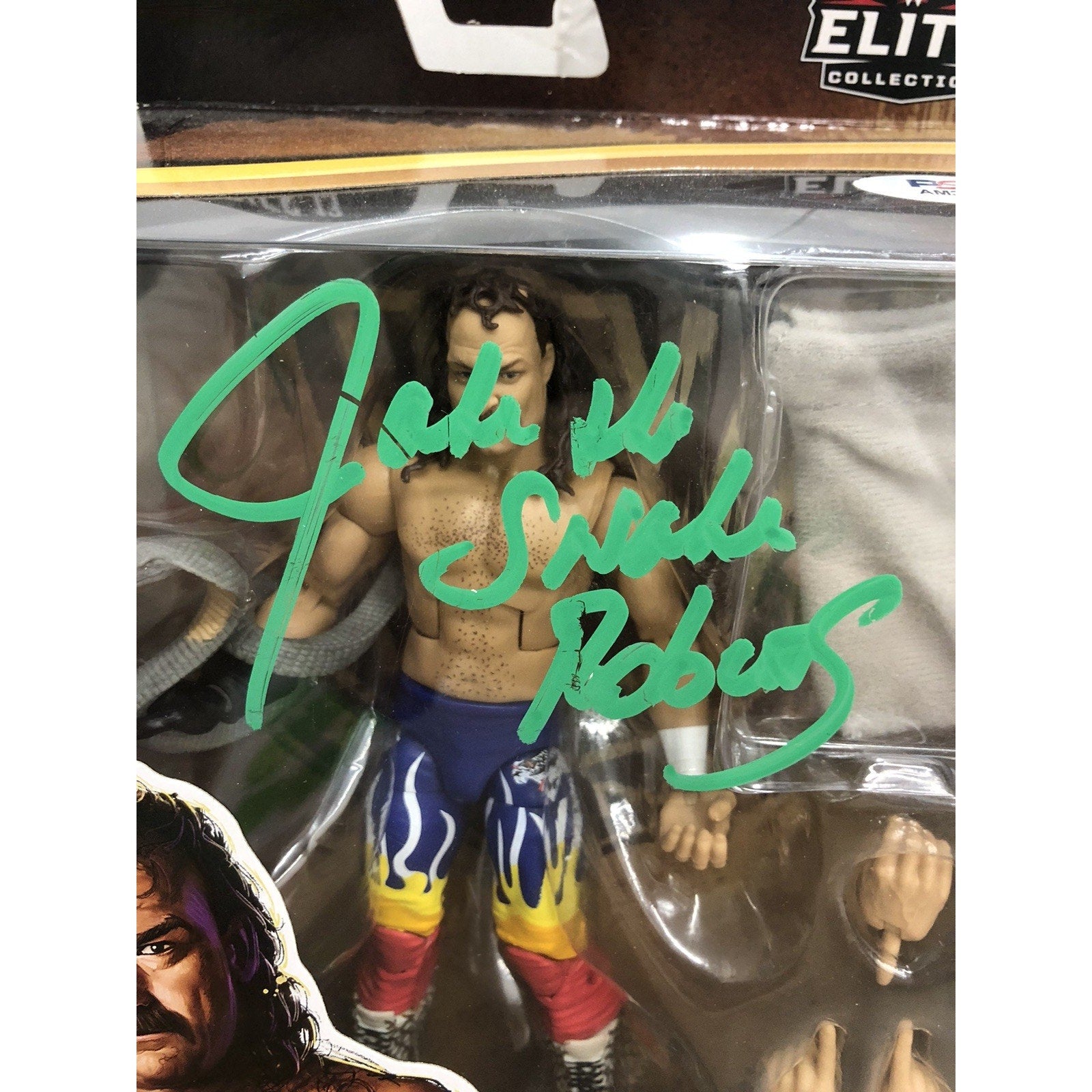 JAKE "THE SNAKE" ROBERTS Signed WWE Elite Legends Series 13 Autograph PSA COA