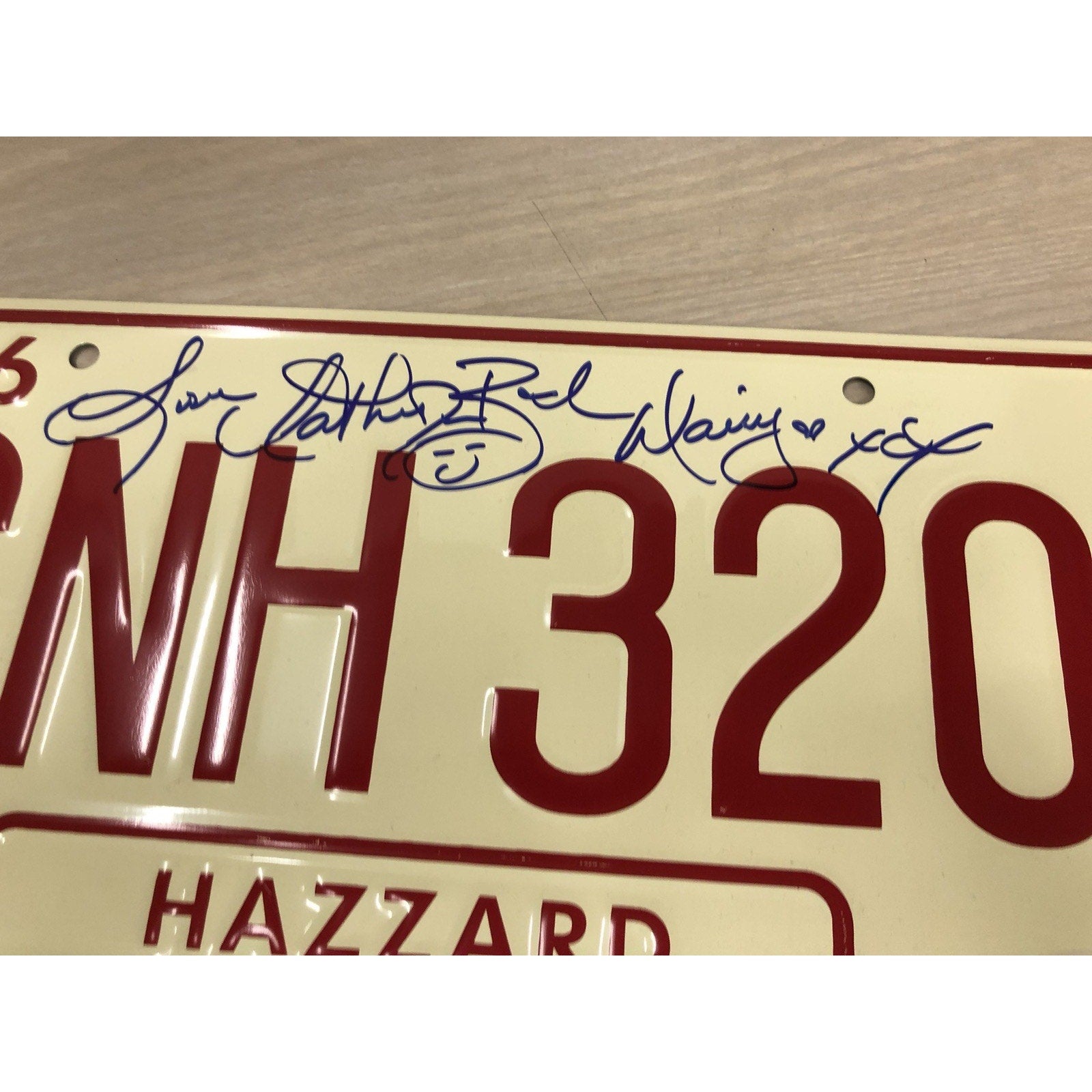 Catherine Bach Daisy Duke Signed Autograph Dukes Of Hazzard License Plate PSA
