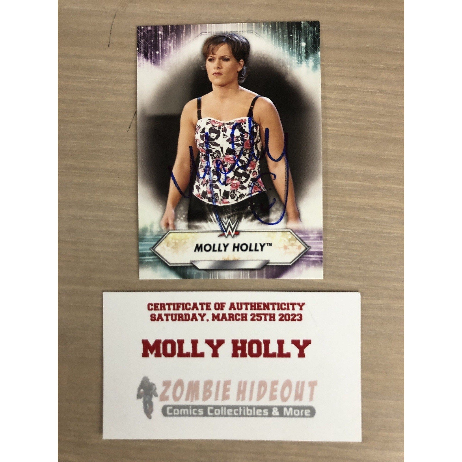 SIGNED AUTOGRAPH 2021 Topps WWE Superstar Roster Card #198 Molly Holly W/ CoA