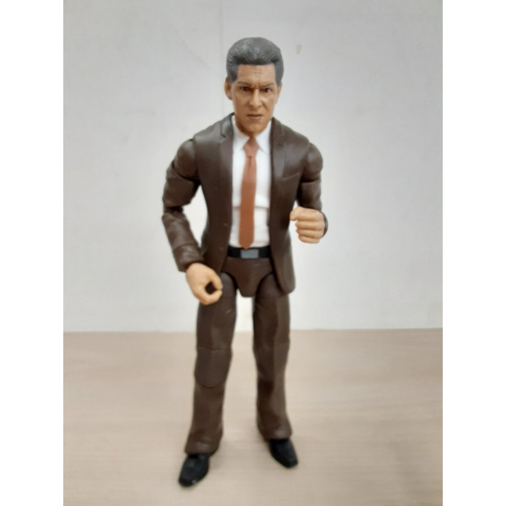 Custom WWE Mattel Mr. Vince McMahon Action Figure Brown Suit