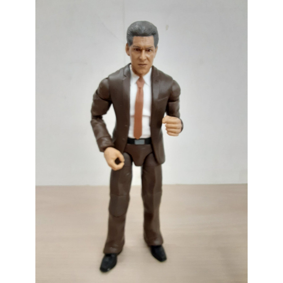 Custom WWE Mattel Mr. Vince McMahon Action Figure Brown Suit