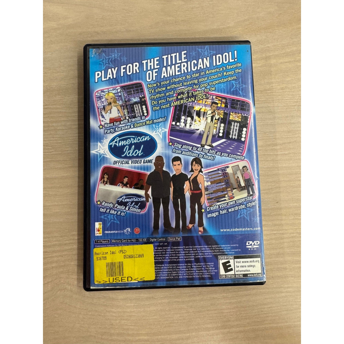 American Idol Official Video Game PlayStation 2 PS2 Karaoke Party Music