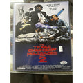 LEATHERFACE Bob Elmore TEXAS CHAINSAW MASSACRE Part 2 Signed 8x10 AUTO STORE COA