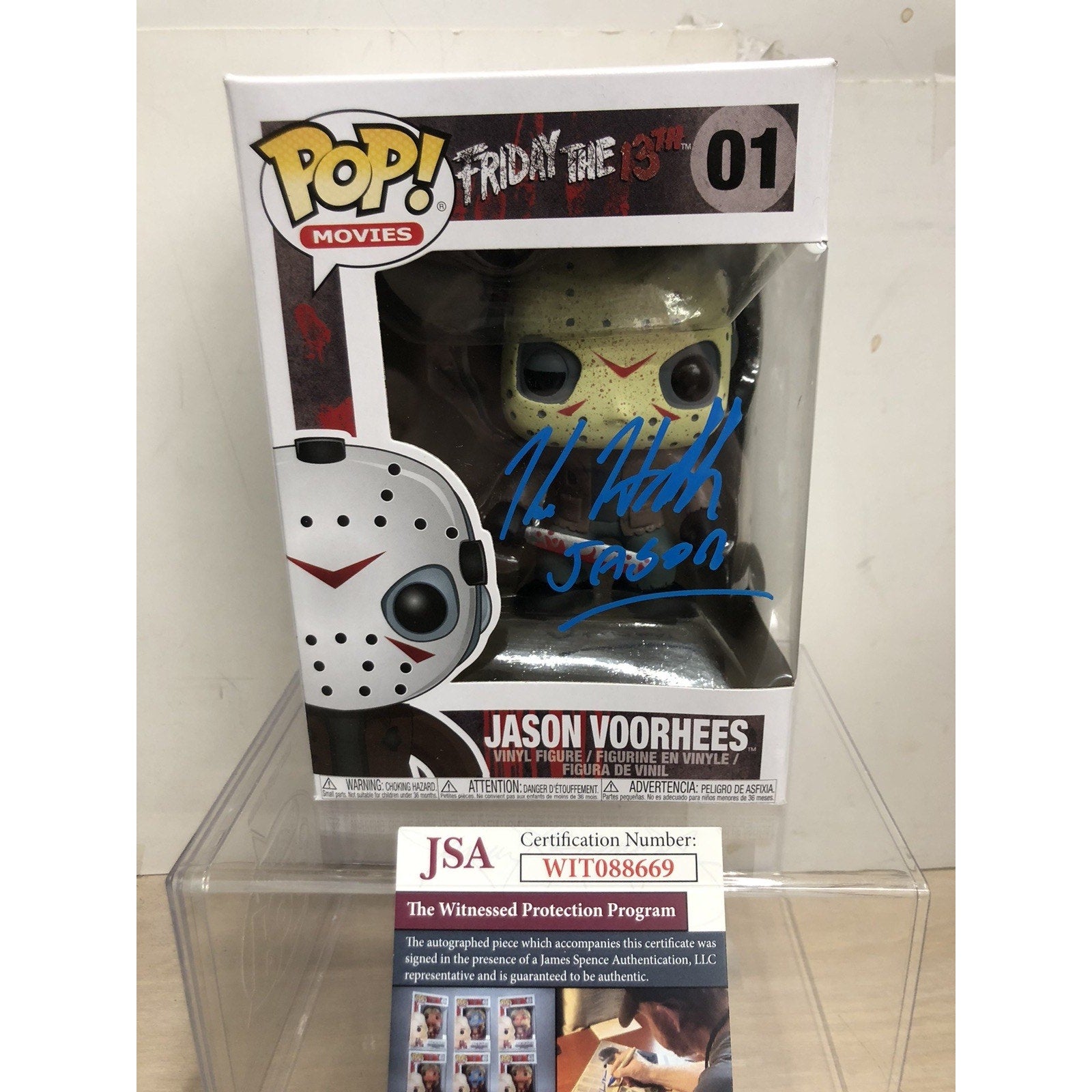 KANE HODDER Signed Funko Pop #01 Figure Jason Voorhees Friday the 13th JSA CoA