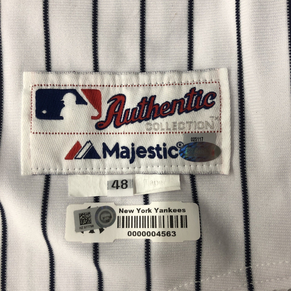 Mark Teixeira 2015 NY Yankees Game Issued Jersey Steiner COA Yogi Berra Patch 48