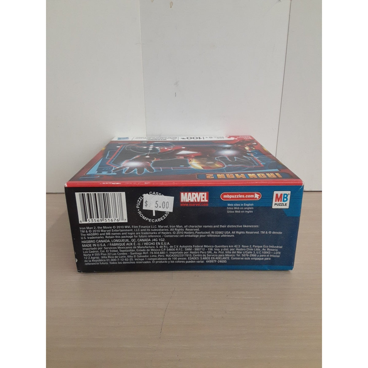 MB Puzzles Hasbro Iron Man 2 100 Piece Puzzle