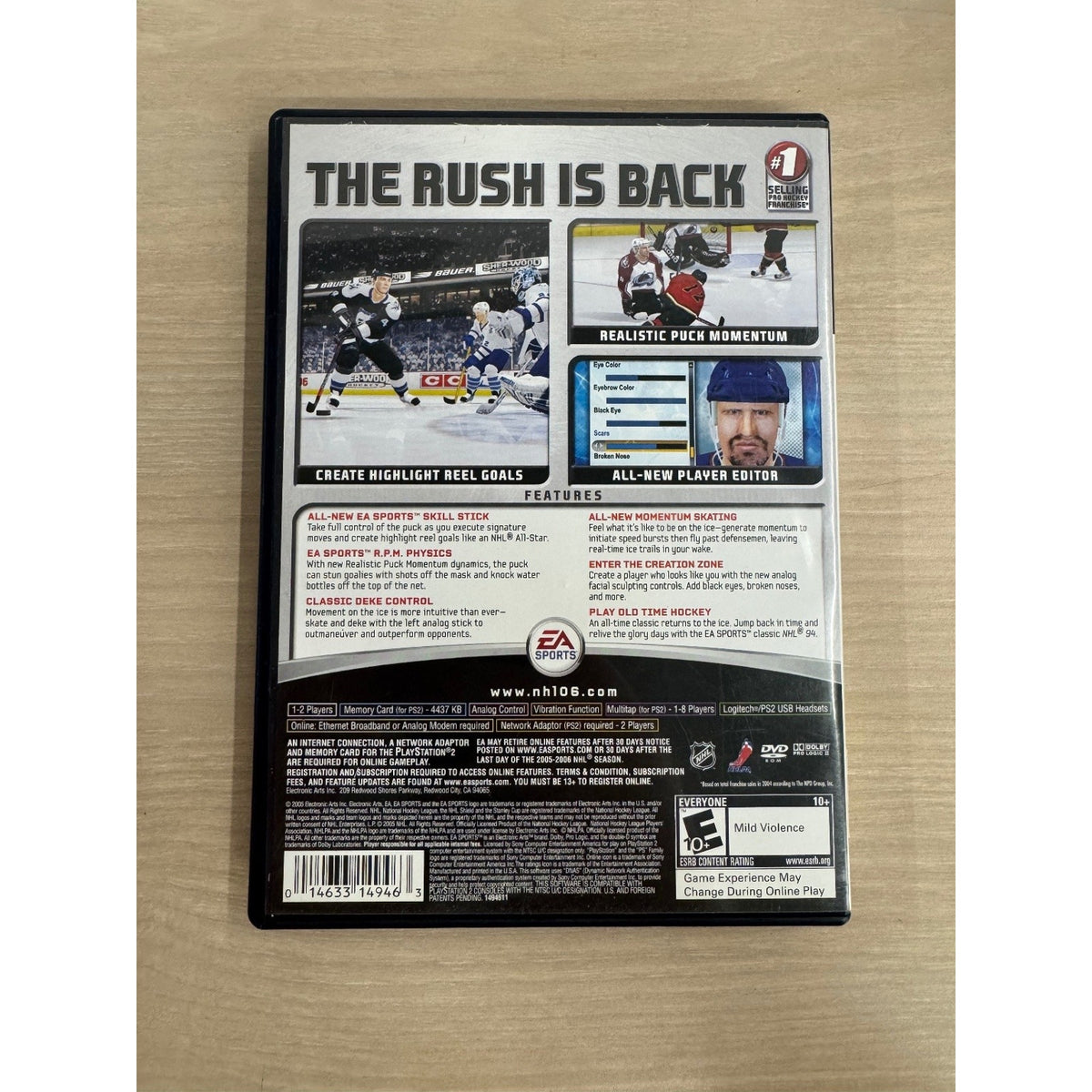 NHL 06 PlayStation 2 Video Game EA Sports Hockey Online Multiplayer