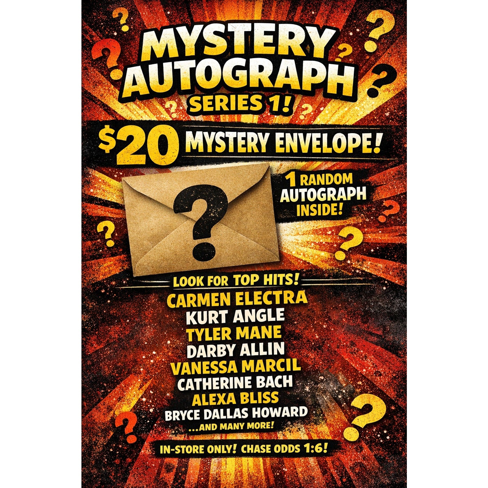 Mystery Autograph Series 1 – $20 Mystery Envelope (1 Authentic Autograph Inside)