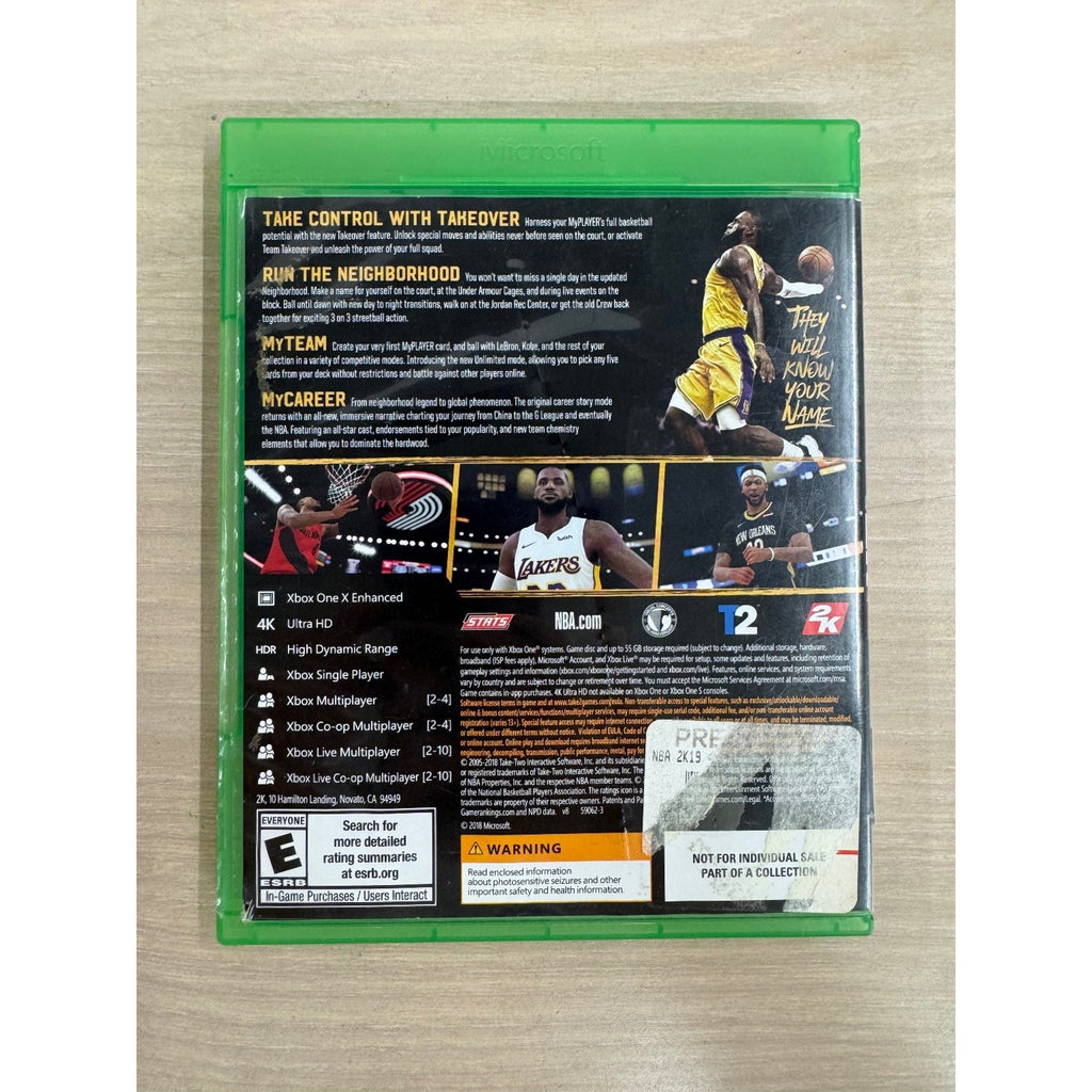 NBA 2K19 20th Anniversary Edition Xbox One Video Game Basketball Sports