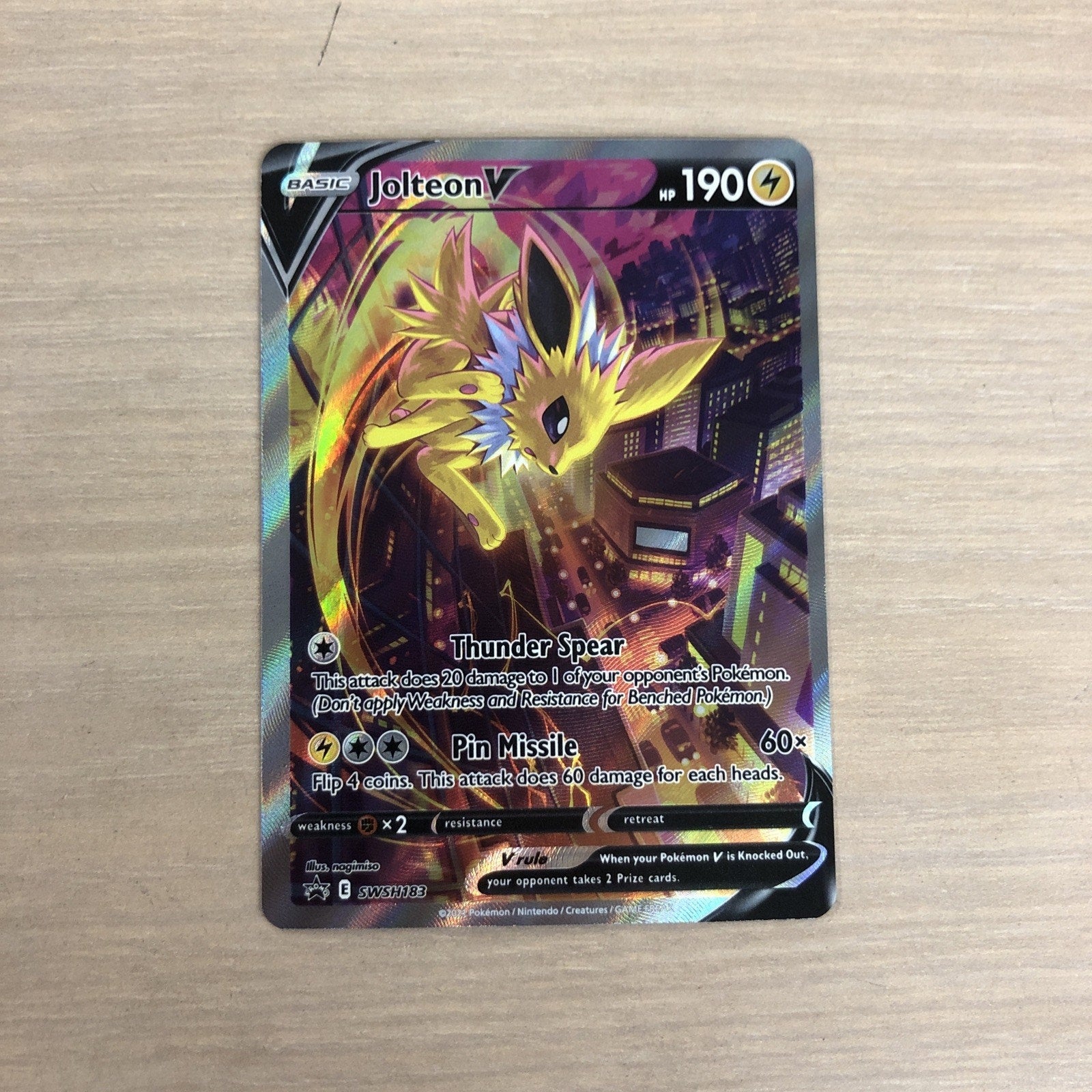 Jolteon V SWSH183 SWSH: Sword & Shield Promo Cards Holo