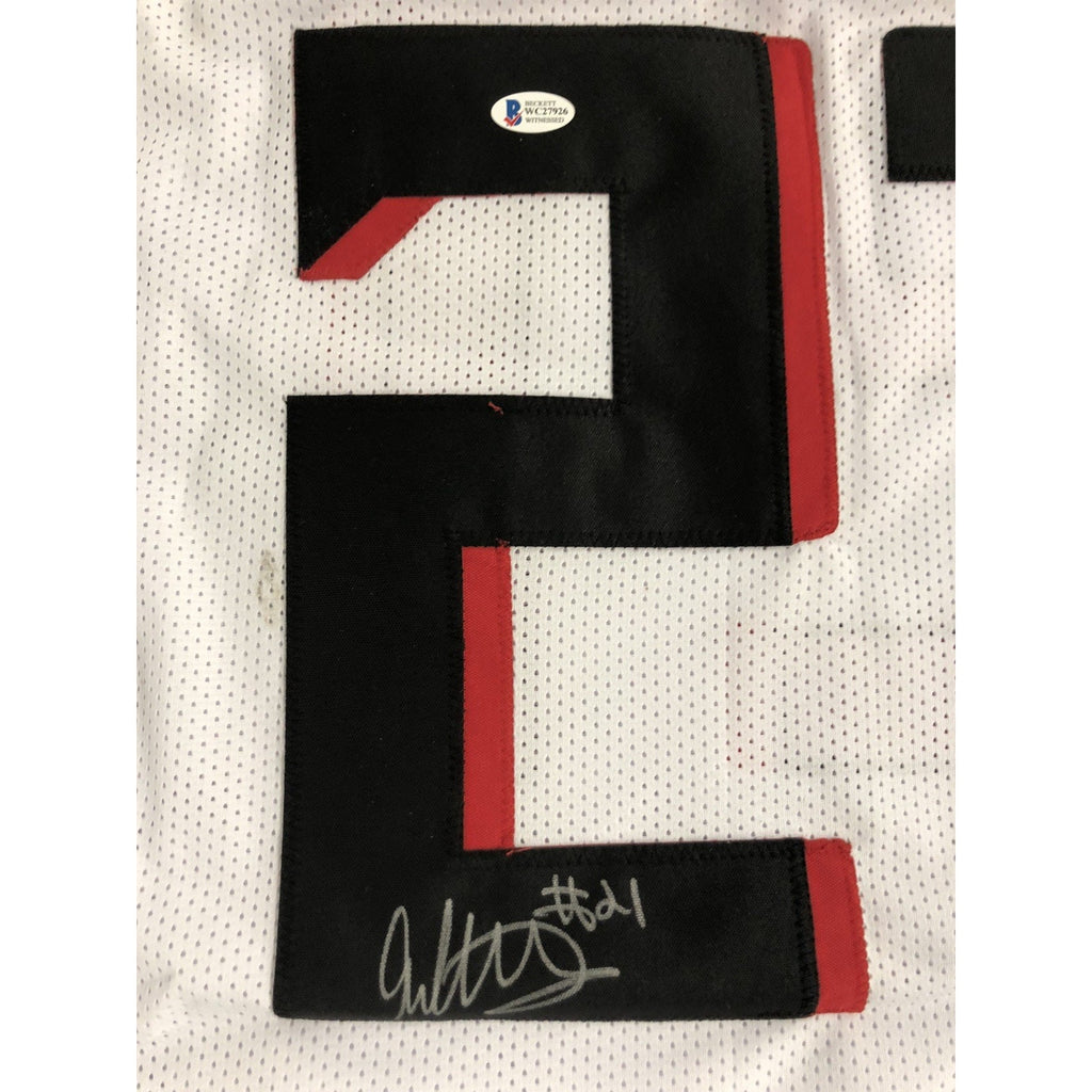 Todd Gurley Signed Atlanta Falcons White Framing Jersey (Beckett COA) Autograph