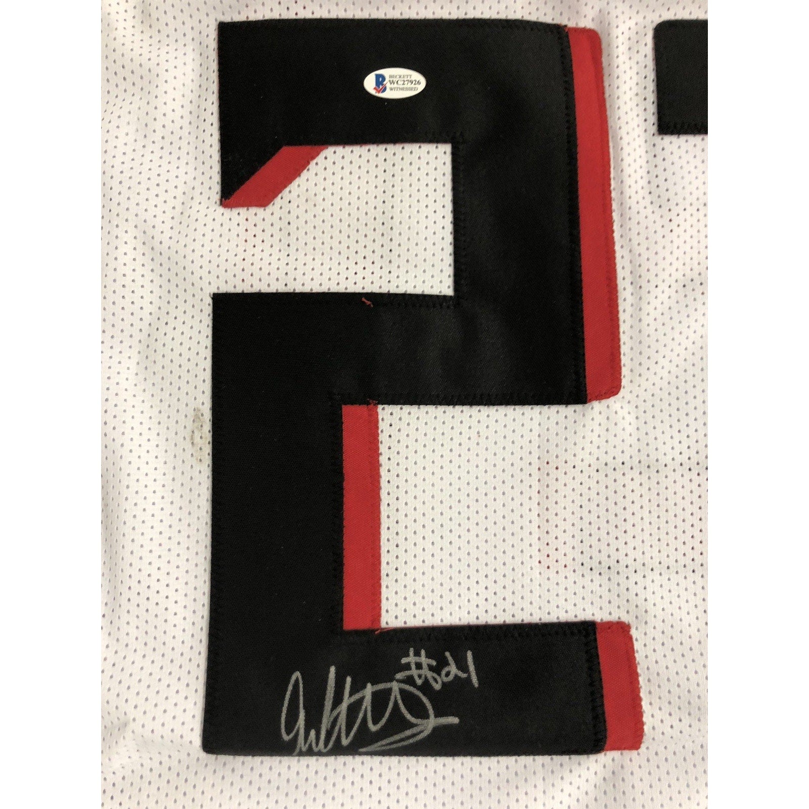Todd Gurley Signed Atlanta Falcons White Framing Jersey (Beckett COA) Autograph