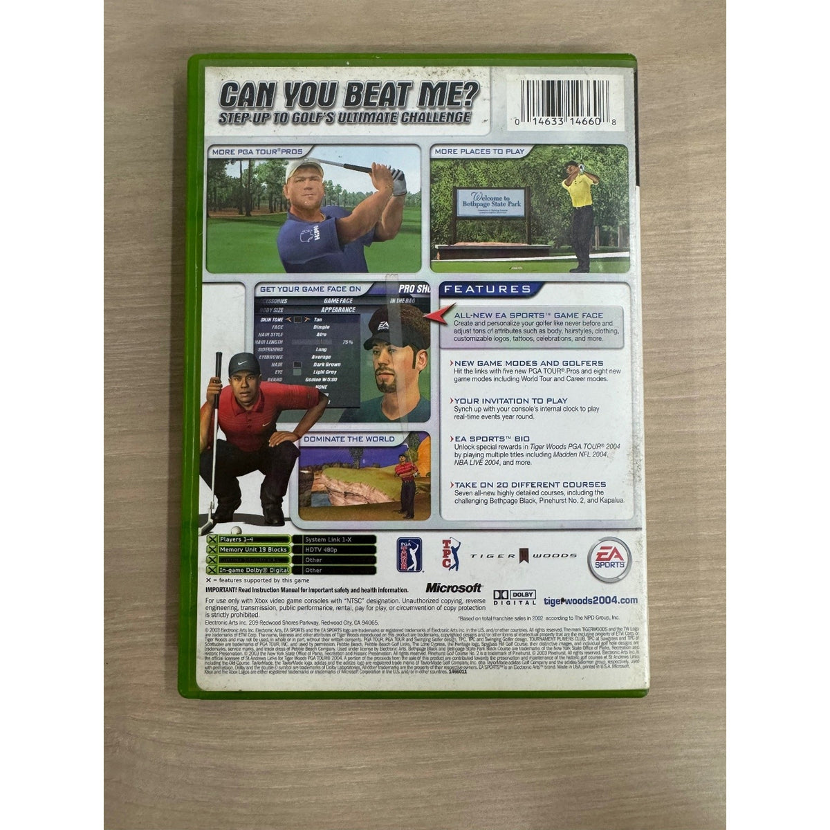 Tiger Woods PGA Tour 2004 Xbox Video Game Golf Sports NTSC EA