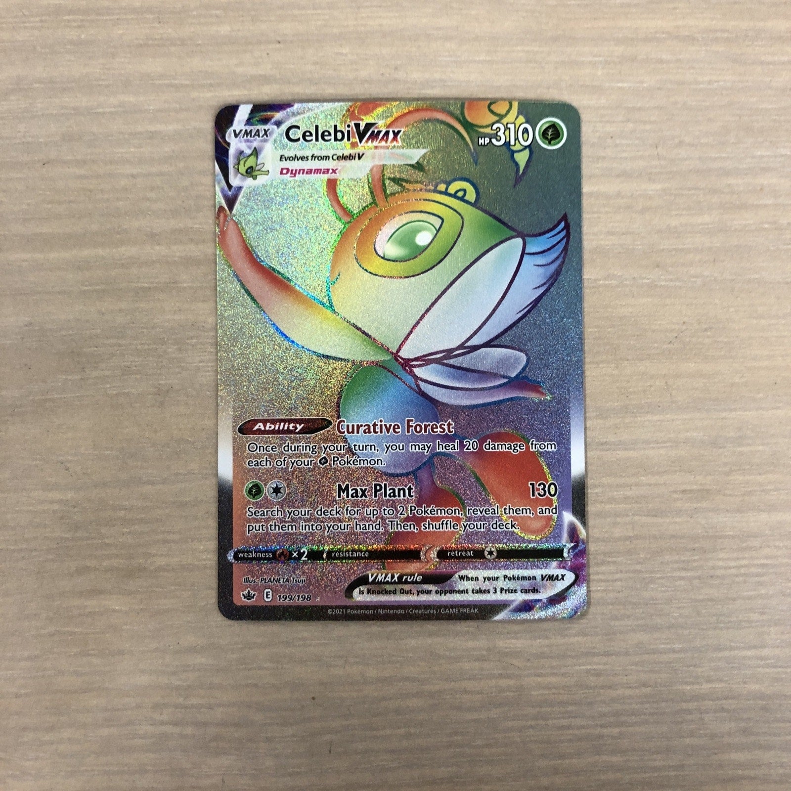 Celebi VMAX (Secret) 199/198 Swsh06: Sword & Shield - Chilling Reign Holo