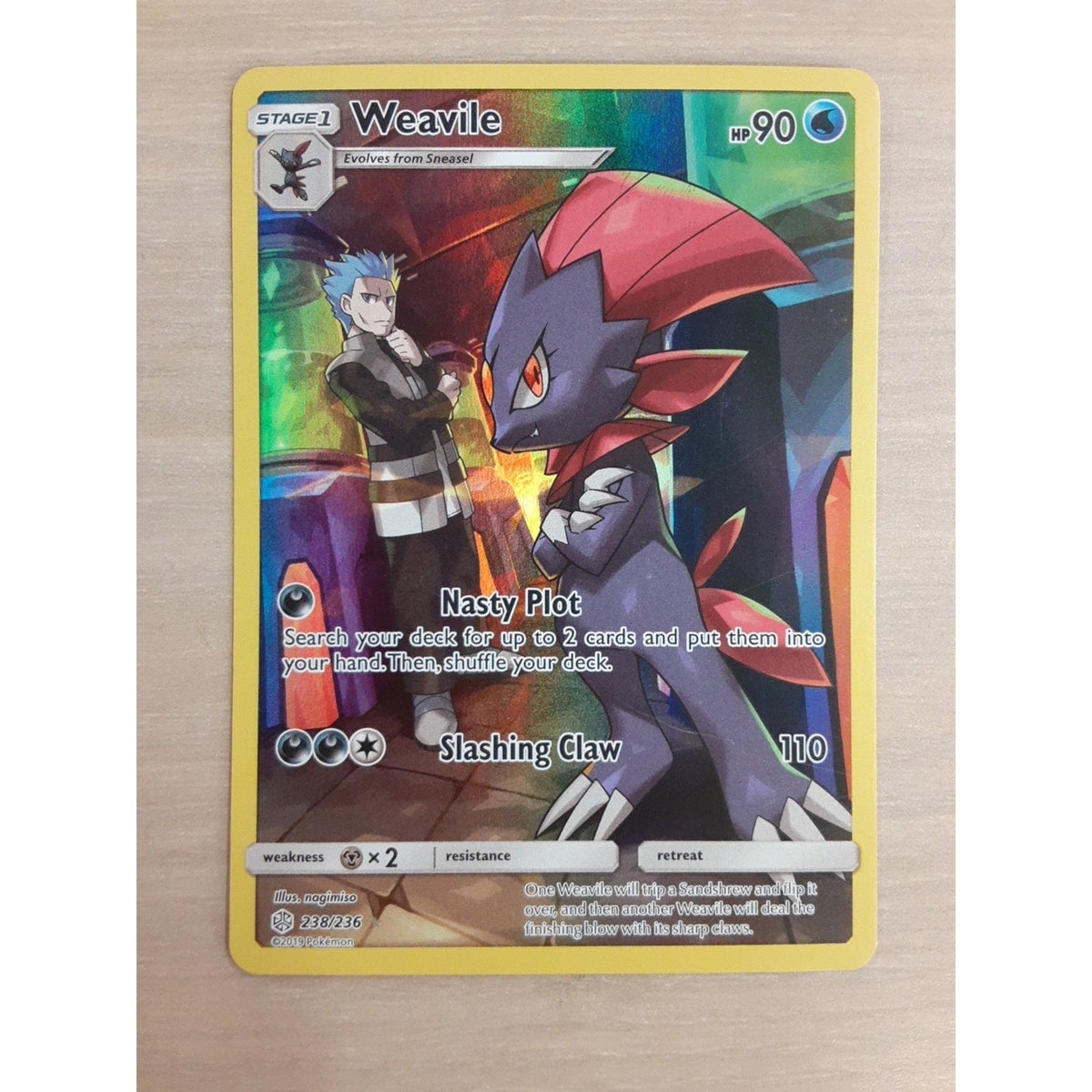 Weavile (Secret) 238/236 Sm-Cosmic Eclipse Holo