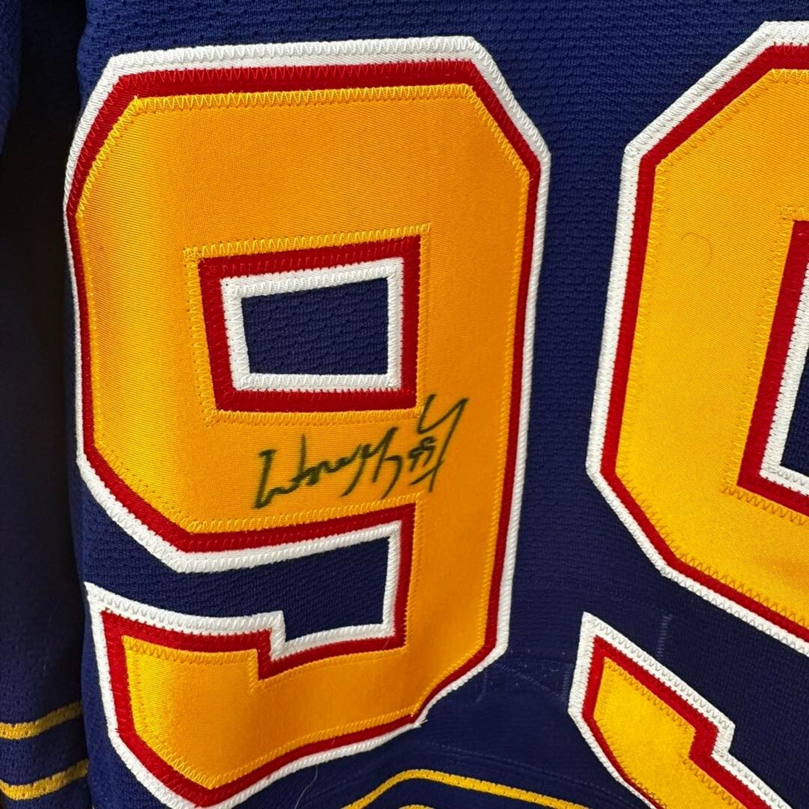 WAYNE GRETZKY SIGNED AUTHENTIC CCM BLUES JERSEY UPPER DECK COA