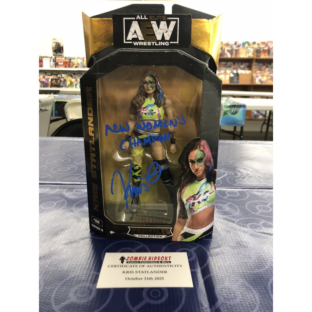 AEW Kris Statlander Signed Autograph Unrivaled Store COA Inscribed Women’s Champ