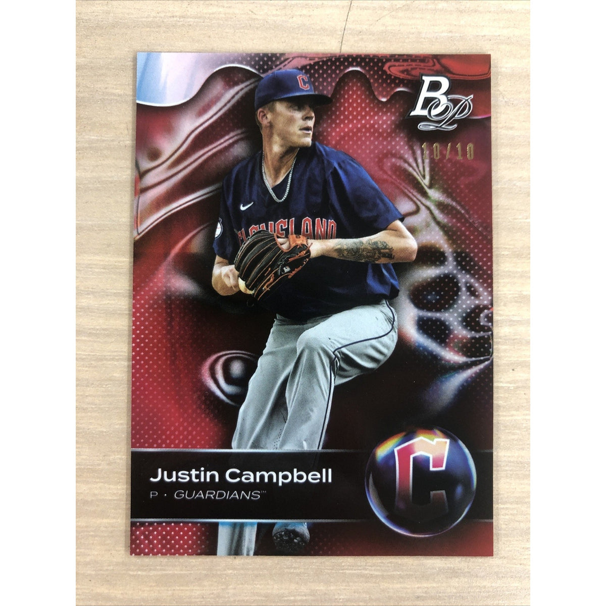 2023 Topps Bowman Platinum Justin Campbell Red /10