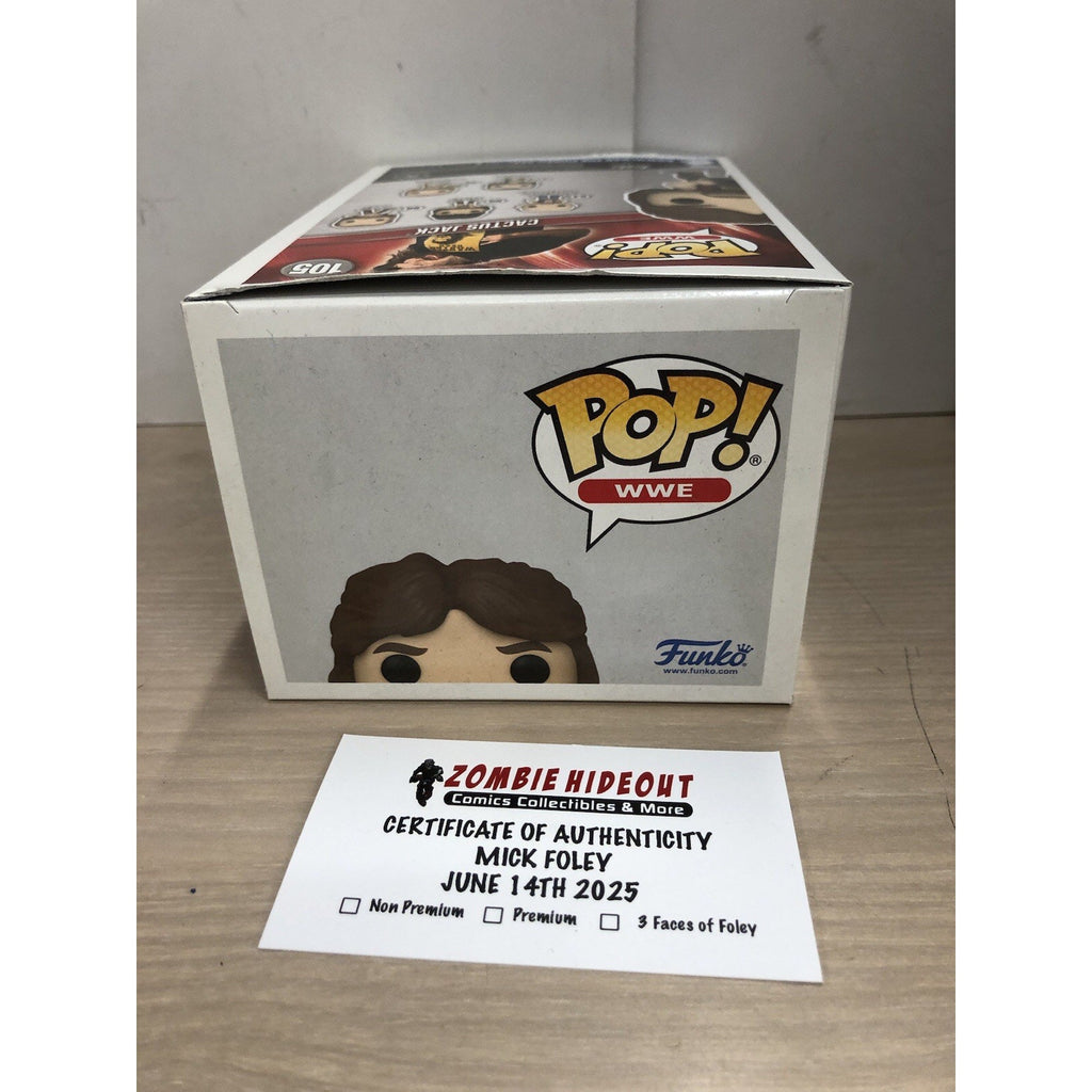 Cactus Jack Signed Funko Pop #105 W/ Inscription Autograph PSA CoA Mick Foley