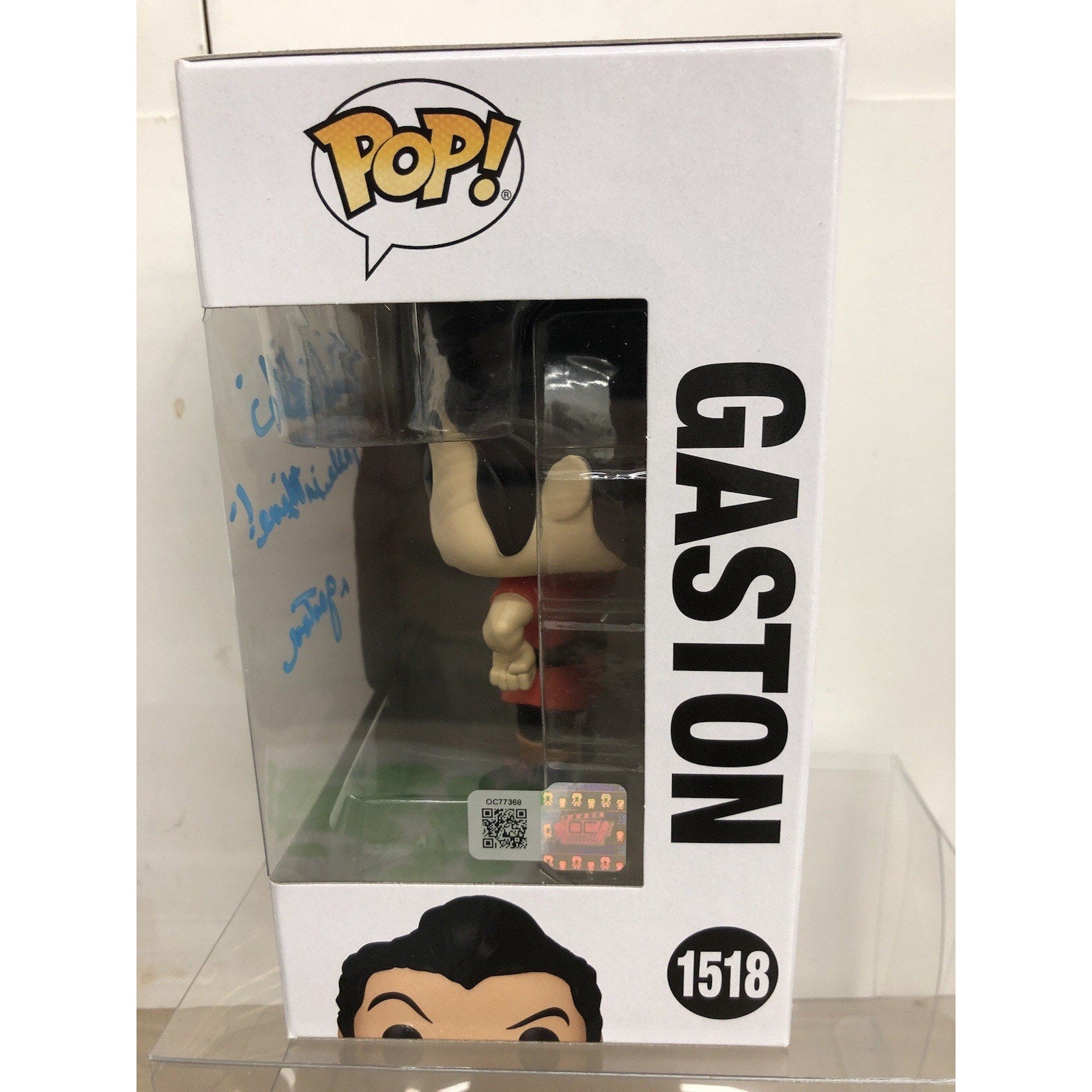 Signed Richard White Gaston Disney Villains 1518 Funko Pop COA Autograph Inscr