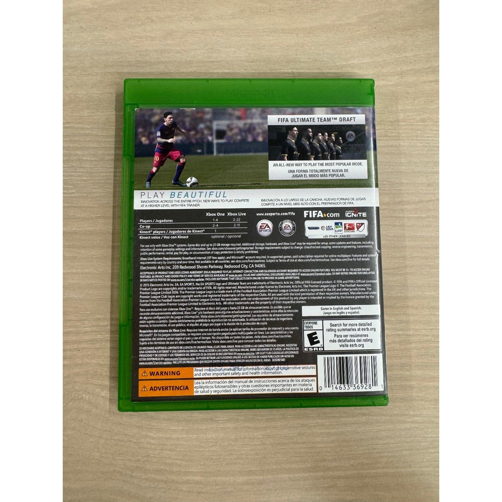 FIFA 16 Xbox One Video Game EA Sports Football Soccer Ultimate Team