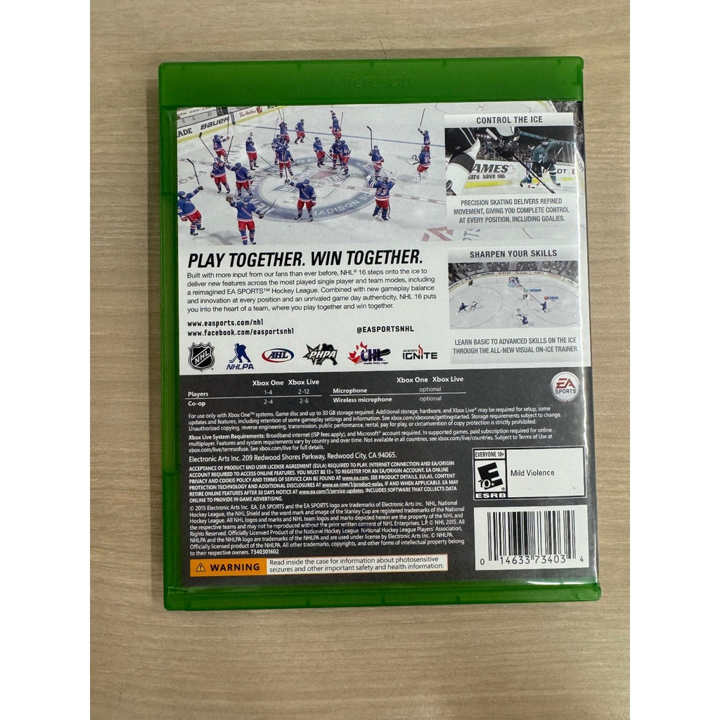 NHL 16 Xbox One Video Game EA Sports Hockey Multiplayer