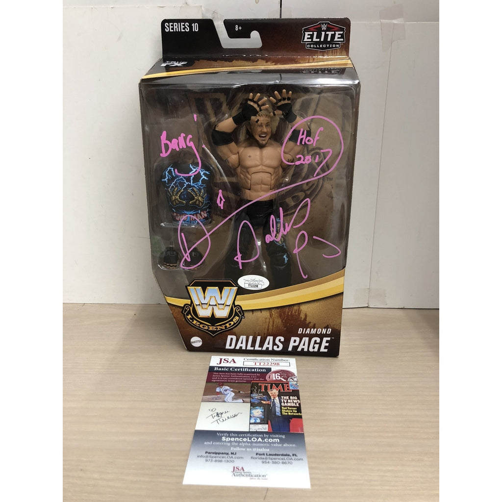 AUTOGRAPHED DDP WWE ELITE LEGENDS SERIES 10 Diamond Dallas Page SIGNED JSA CoA