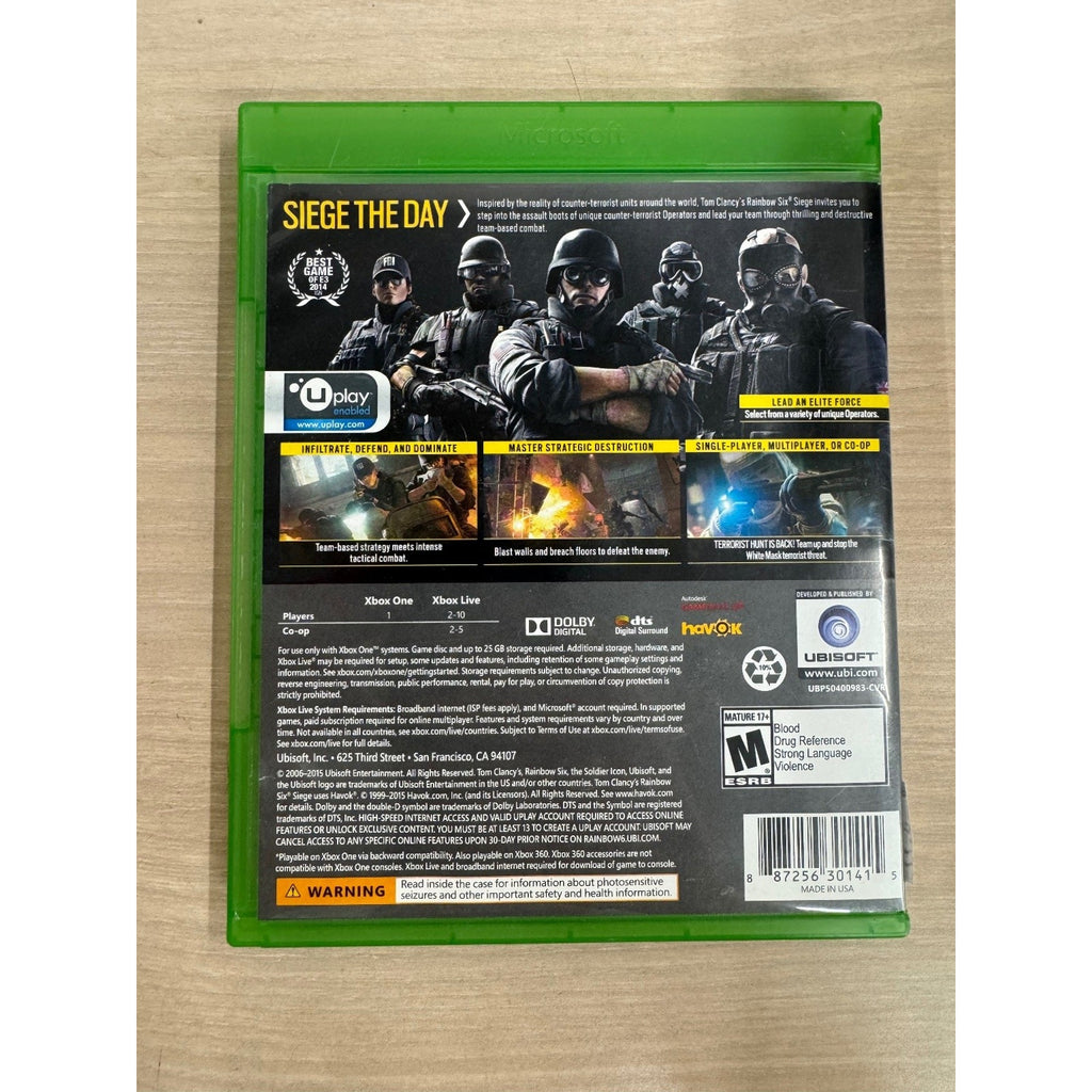 Tom Clancy's Rainbow Six Siege Xbox One w/ 2 Free Games + Gold Skin Pack