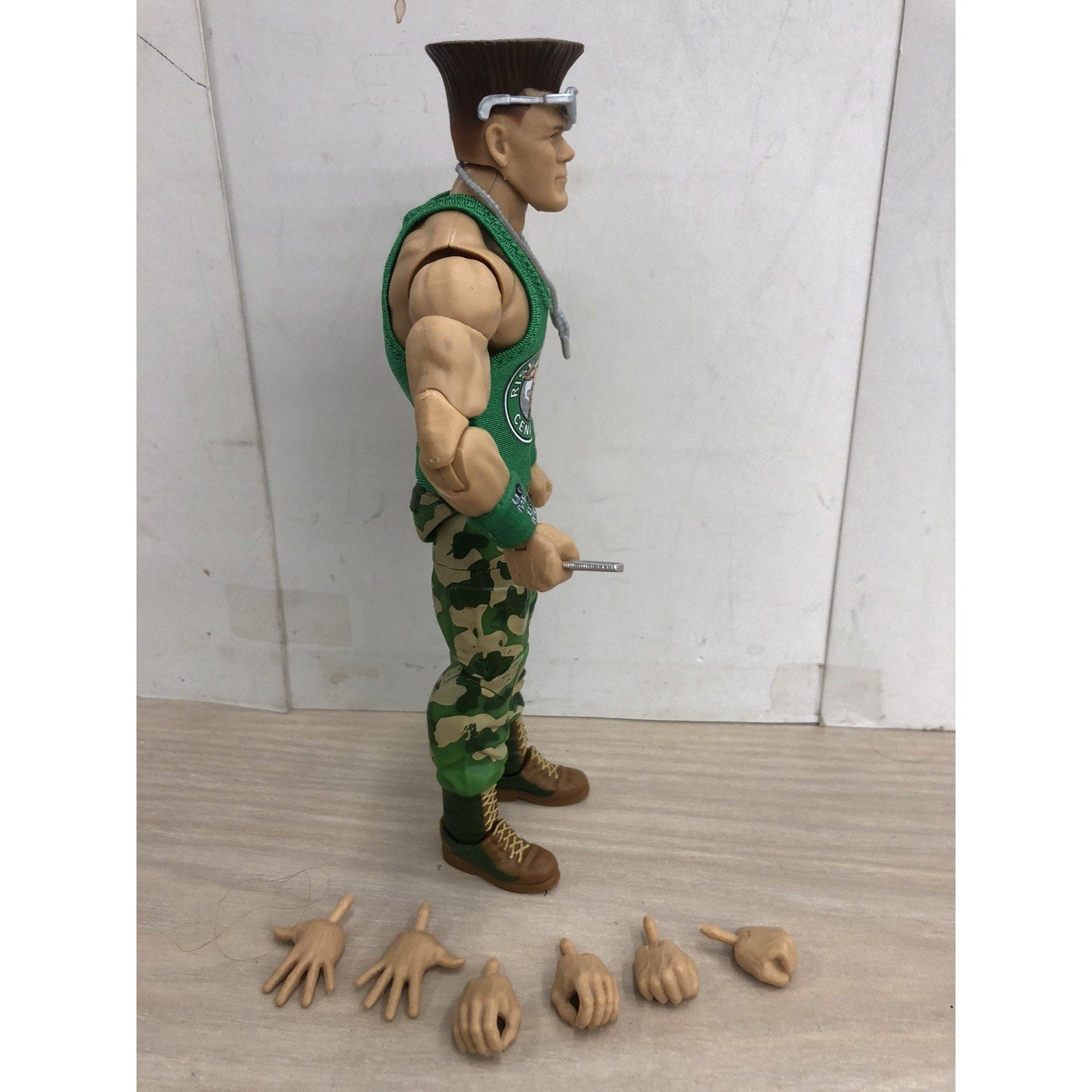 WWE x Street Fighter Elite Collection John Cena (as Guile) Figure Loose Complete