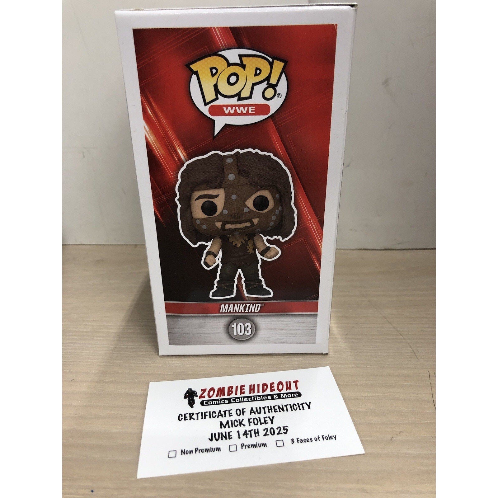 MANKIND Signed Funko Pop #103 W/ Inscription Autograph PSA CoA Mick Foley