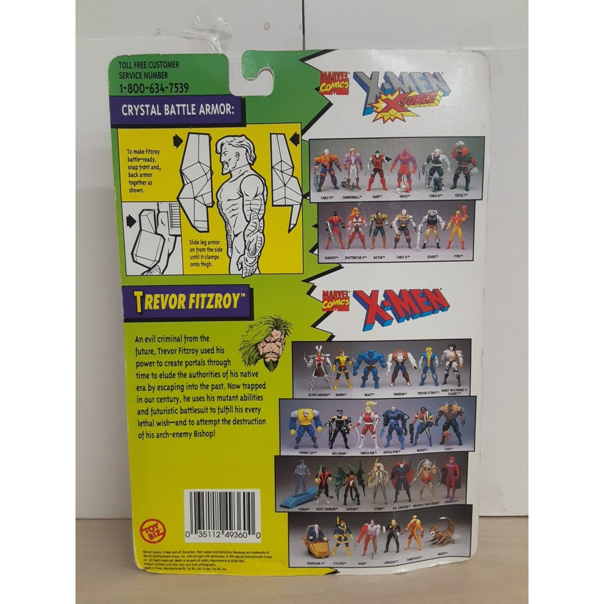 1994 Toy Biz Marvel X-Men Trevor Fitzroy Action Figure