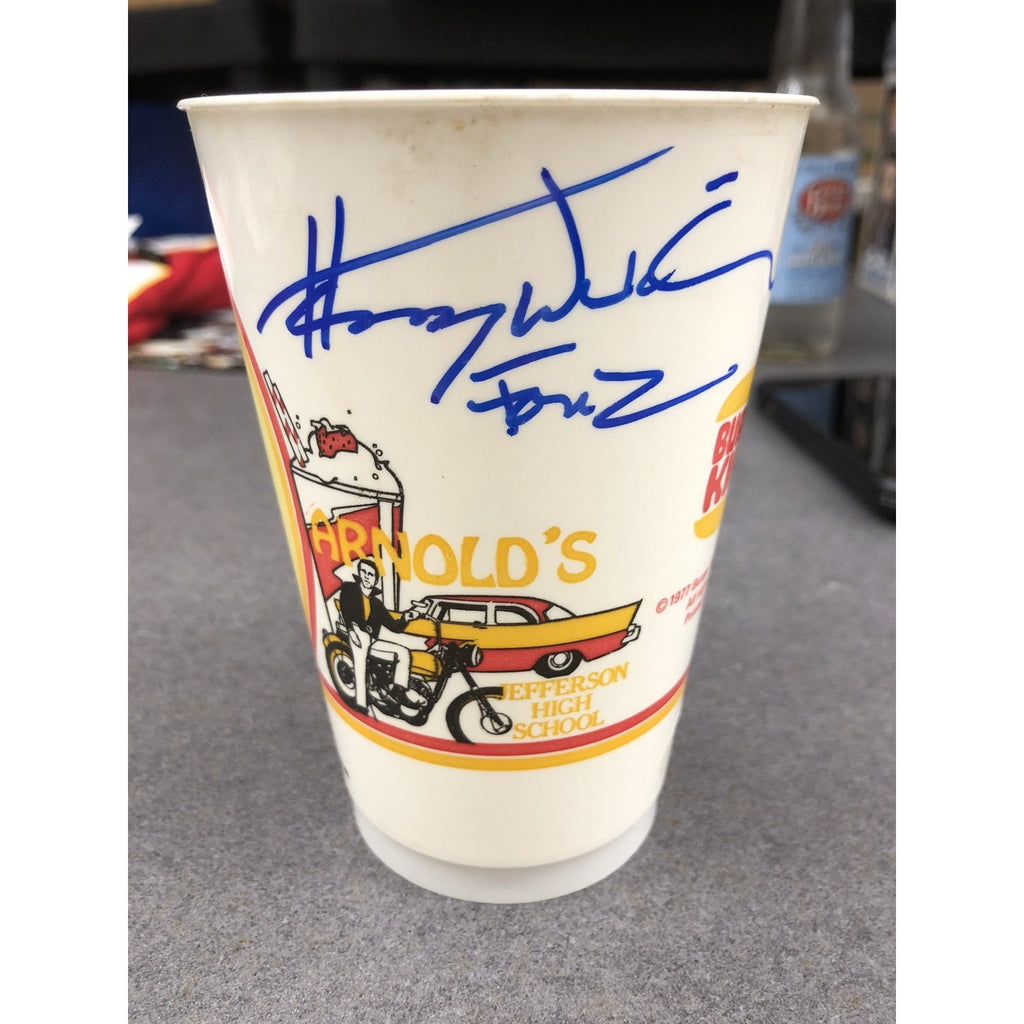 HENRY WINKLER SIGNED VINTAGE 1977 BURGER KING CUP HAPPY DAYS FONZIE PSA Auto