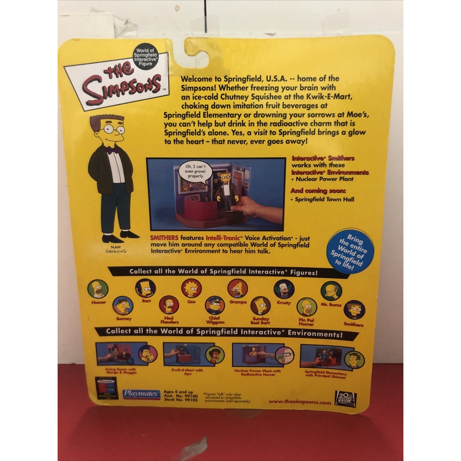 Simpsons Waylon Smithers Series 1 Action Figure Brand New