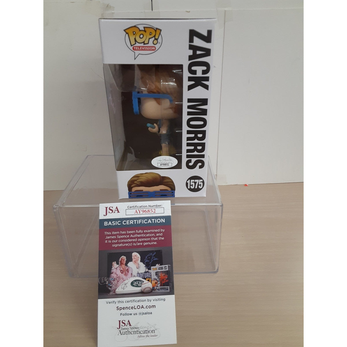 Funko Pop! Television Zack Morris #1575 Signed By Mark-Paul Gosselaar JSA COA