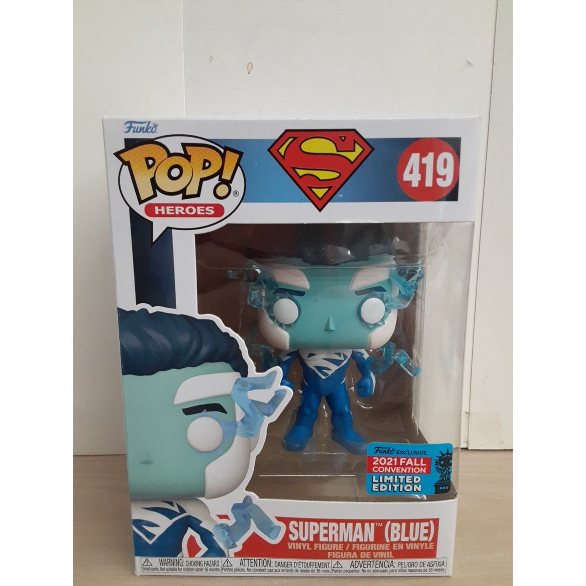 Pop! Superman (Blue) 2021 NYCC Exclusive #419