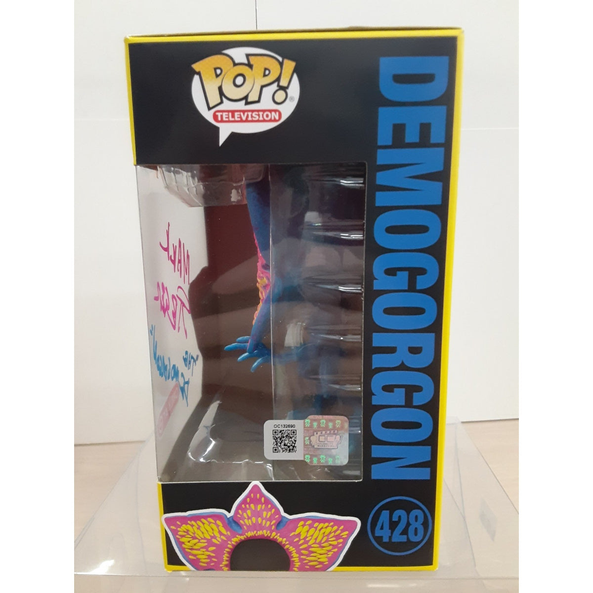 Mark Steger Signed Auto Funko Pop Neon Stranger Things Demogorgon #428 OCCM COA