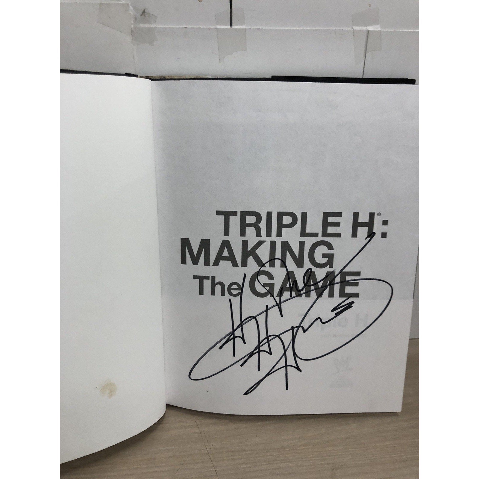 Triple H Signed Making the Game Book Autograph WWE HHH No CoA