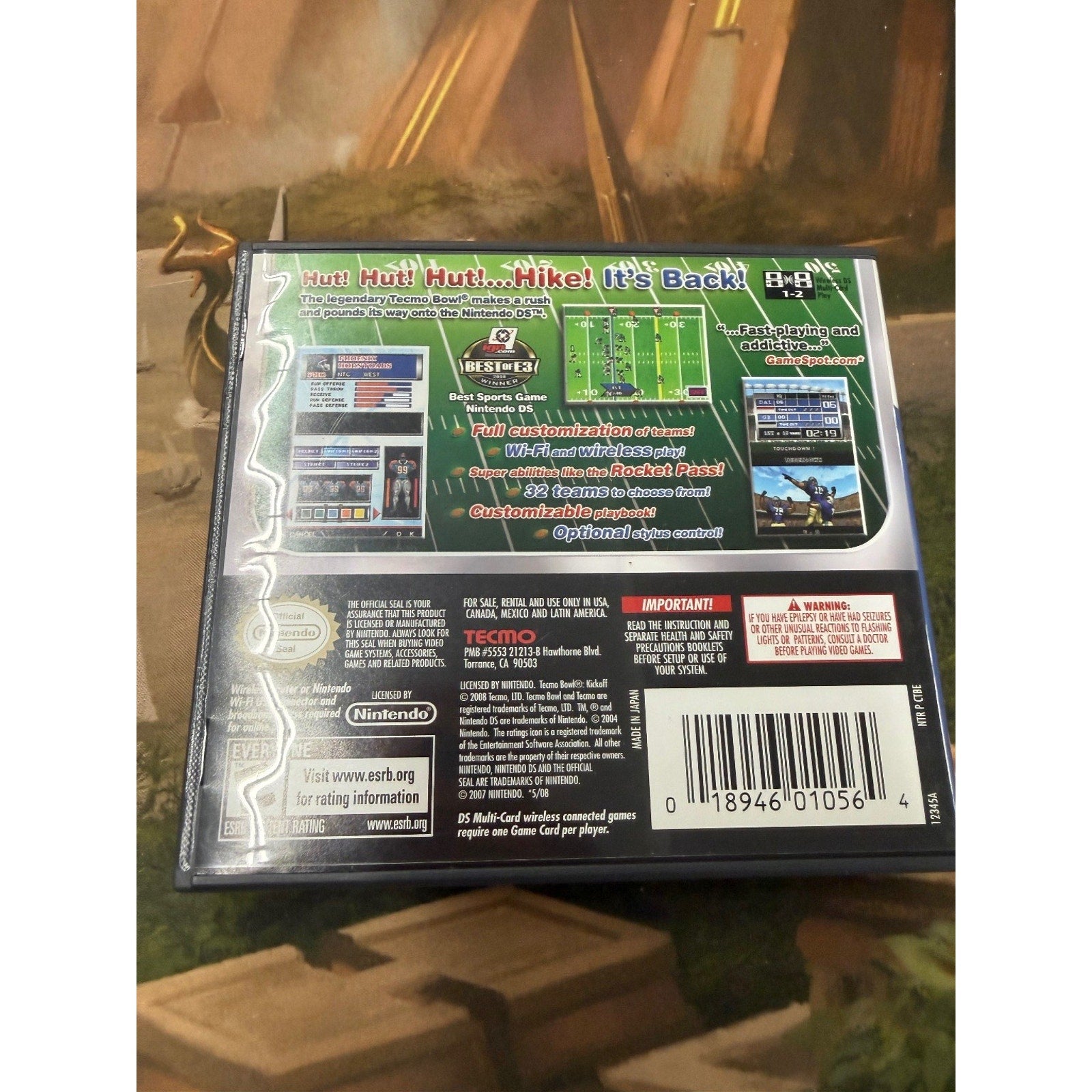 Tecmo Bowl Kickoff Nintendo DS Video Game Football Wi-Fi Sports