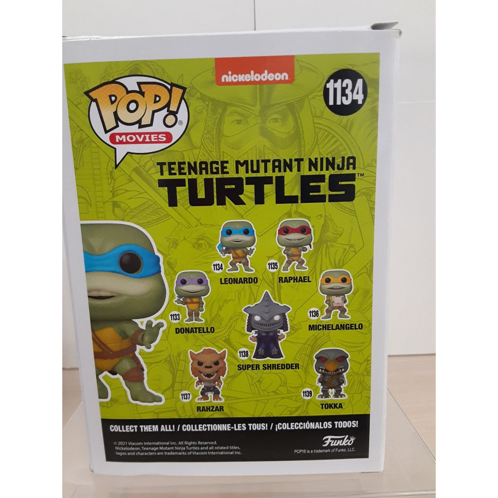 Brian Tochi Signed TMNT #1134 Leonardo Funko Pop w/ Inscription "Cowabunga Dude"