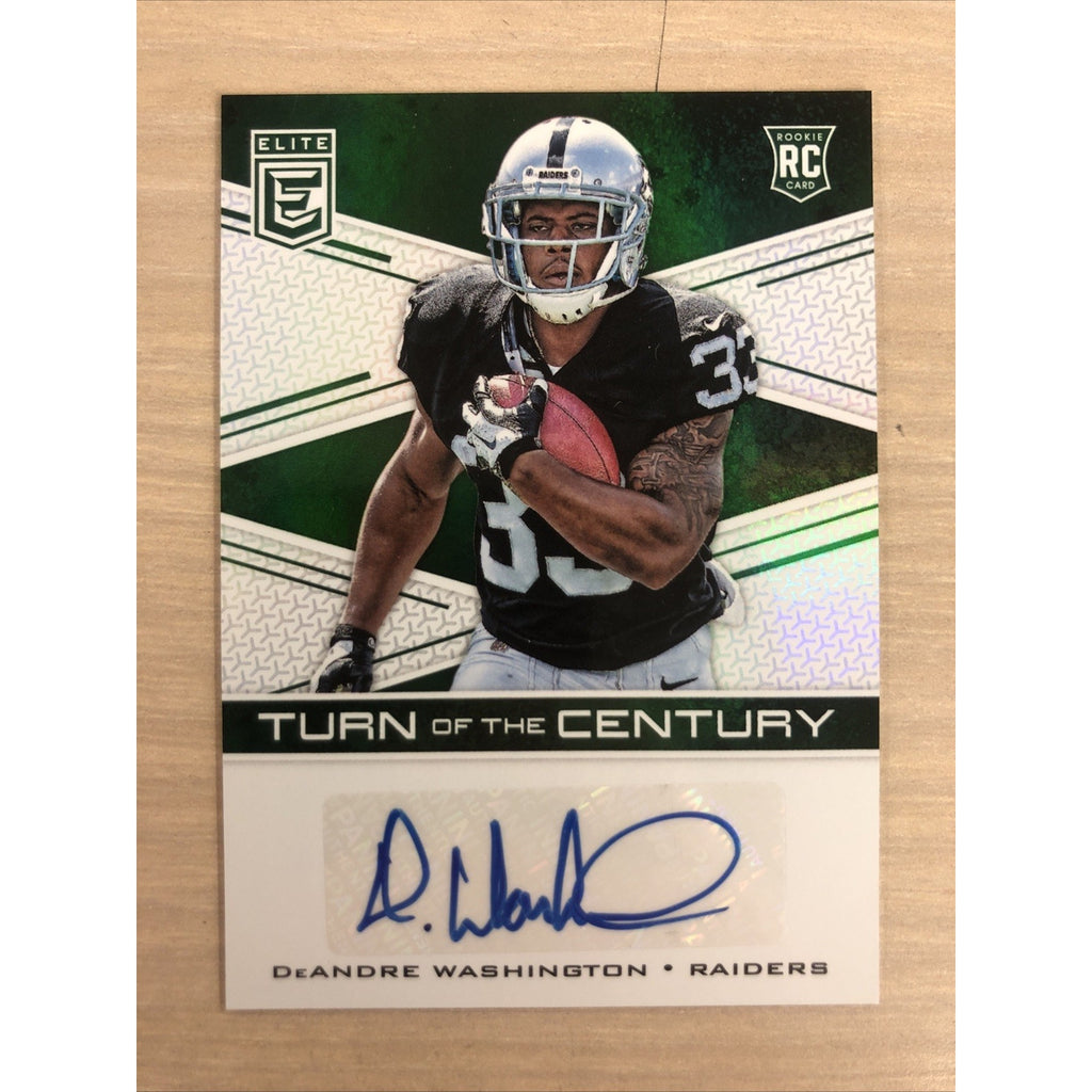 2016 Panini Donruss Elite Football DeAndre Washington Turn Of The Century Auto